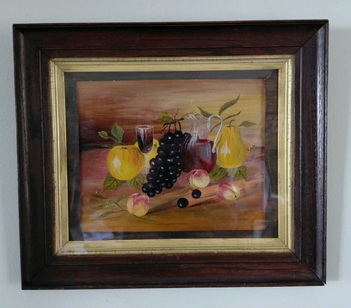 Antique oil painting on - an,