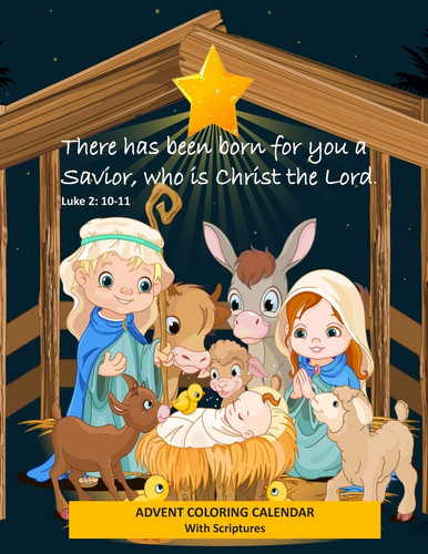 Advent coloring calendar - coloring, with