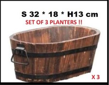 Set of 3  12 1/2" Oval Burnt