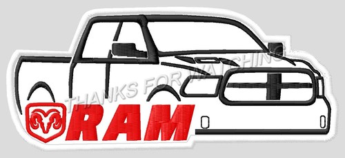 Dodge ram embroidered patch - dodge,