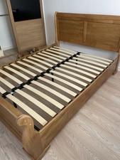 King Size Solid Oak Sleigh Bed