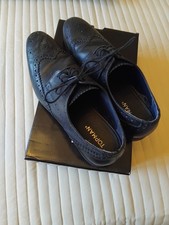 Topman Black Brogue Mens Shoes