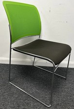 Boss Design Starr Stacking Chairs (x15) – Wire Frame, Camira Grey Seat, PU Back