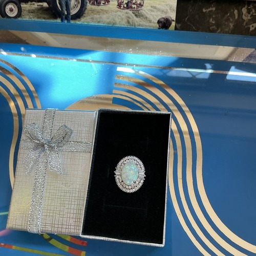 Silver plated ring with - silver,