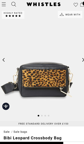 Whistles bibi black leopard - black, &