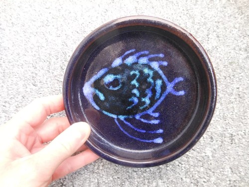 Pottery trinket dish fish