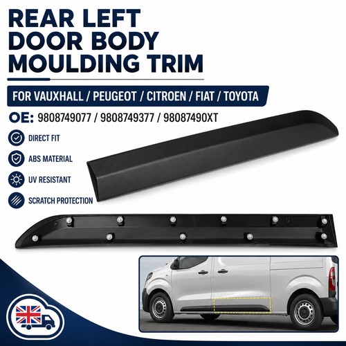Rear passenger door moulding - rear,