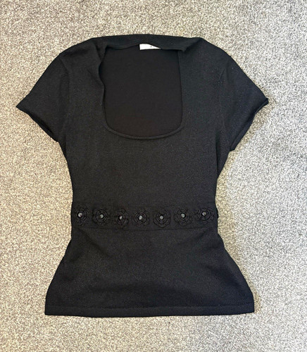 Kaliko black knit top square - knit,