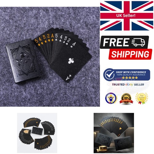 Poker cards black gold - -,