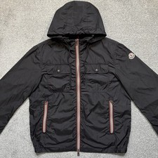 Moncler Lyon Black Windbreaker Size 3 Medium 100% Authentic
