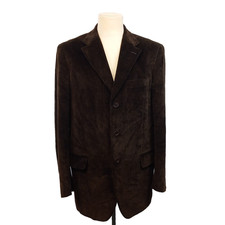 Bianchi Cambridge Suit Jacket Blazer EU52 Brown Classic Corduroy Smart Casual