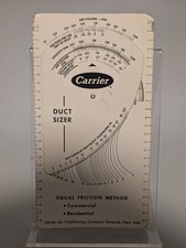 1966 Carrier Corporation Syracuse New York Duct Sizer Air Conditioning Measure 