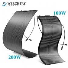 100W 200W Flexible Solar Panel 12V for Caravan RV Boat Camper Van Marine Shed