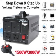 1500W 3000W(peak) Voltage Transformer Converter Step-Up/Down 110V ⇋ 230V High-Q