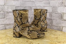 TAN MOC SNAKE FAUX LEATHER