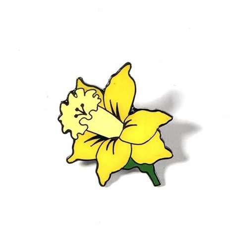 Daffodil flower enamel pin - daffodil,
