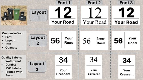 Pack custom bin labels - of,