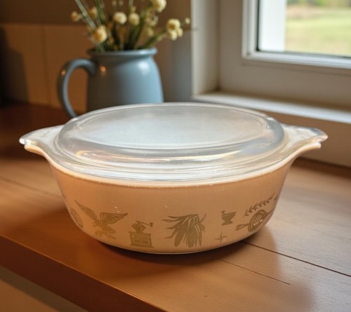 Pyrex early american covered - early,