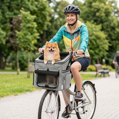Pawhut dog bike basket - dog,