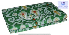 Green Bed Runner Kantha Quilt
