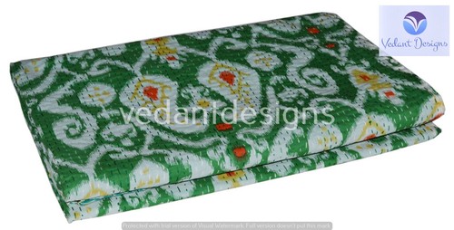 Green bed runner - bed,
