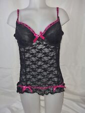 Gorgous Black E-VIE underwired sexy babydoll chemise dress Size 36D (TV)