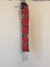 Robot Print Baby Fabric DummyPacifier Clip - Handmade - Boy/Girl Unisex