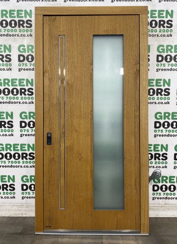Quadruple glazed front door - glazed,