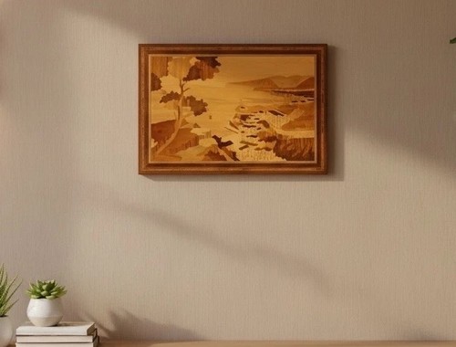 Inlaid wood marquetry notturno - wood,