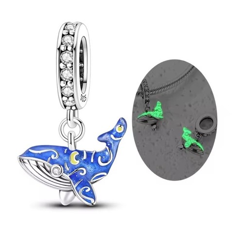S925 sterling silver - sterling, whale