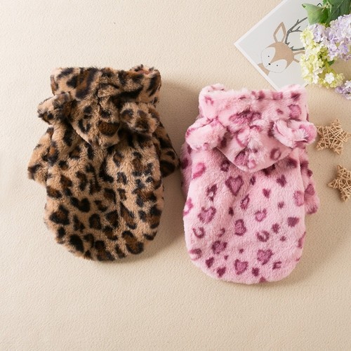 Warm fleece pet hooded - pet, coats