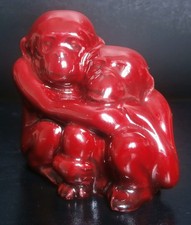 Royal Doulton Flambe Monkeys (Mother & Baby) - HN254
