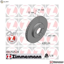 2x BRAKE DISC 200.2525.20 FOR