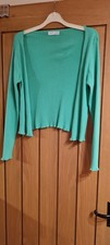 Ladies Primark jade green long sleeve edge to edge cardigan. Size 14.