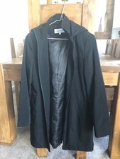 black ladies long calvin klein coat size xs