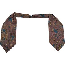 Enrico Covers Cravat Brown  6" X 48" Men's Silk Vintage Cravat Mod Indie Weller