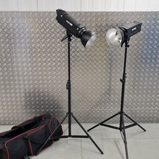 600D Studio Strobe Flash Lighting Kit – Photography Lights with Stands & Bag