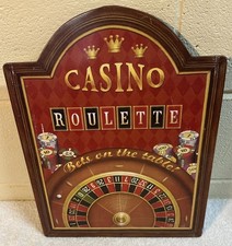 TIN Metal Sign Casino Roulette