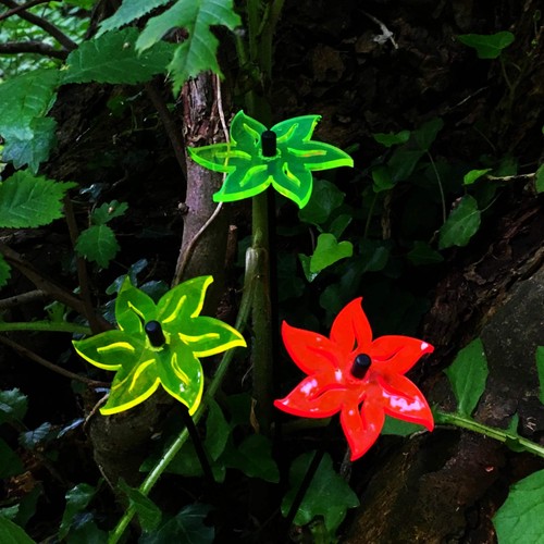 Garden stake ornament lotus - garden,