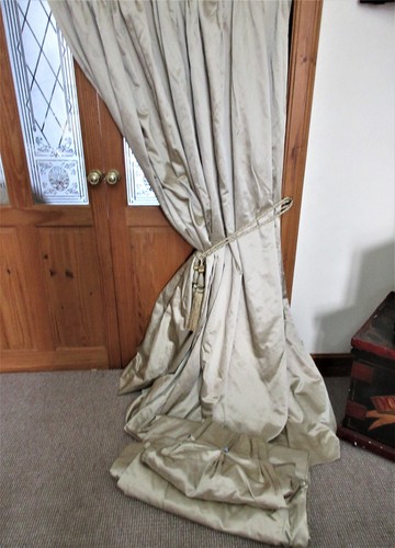 Bespoke pale gold curtains - bespoke,