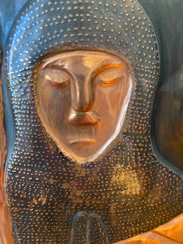 Large embossed copper - copper, wall