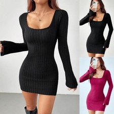 Ladies Womens RIBBED Stretch