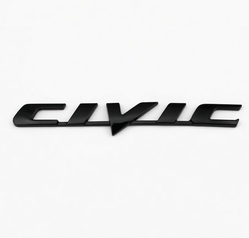 Civic badge black - black, rear