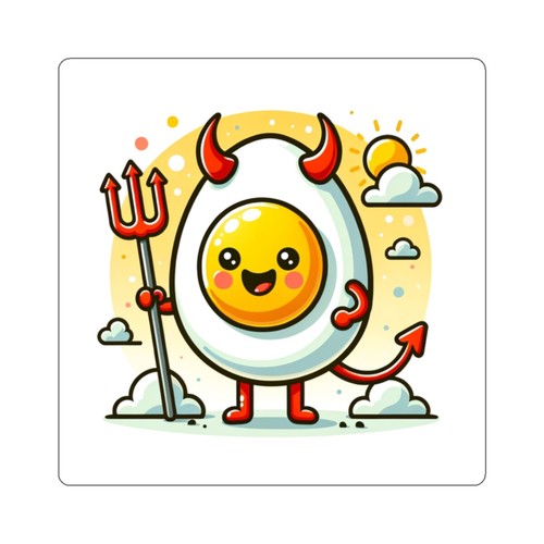 Sticker deviled egg - sticker,