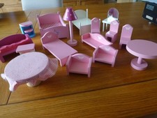 16 pieces of Doll's House wooden furniture.