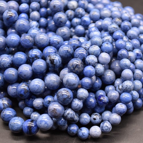 Dumortierite round beads - round,