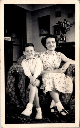 Old photo boy and - old, girl