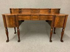 Large Antique Regency Mahogany Sideboard Dresser Wall Unit Buffet Sideboard 