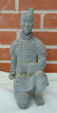 Vintage Kneeling Terracotta Warrior Figure / Hollow Vessel with Removable Head