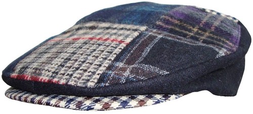 Patchwork flat cap check - flat,
